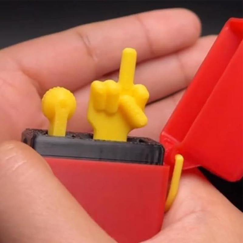Забавная модель зажигалки в виде среднего пальца, 3D-печатный средний палец, шуточный подарок, помощник в отказе от курения, идеальный розыгрыш (Не настоящая зажигалка)