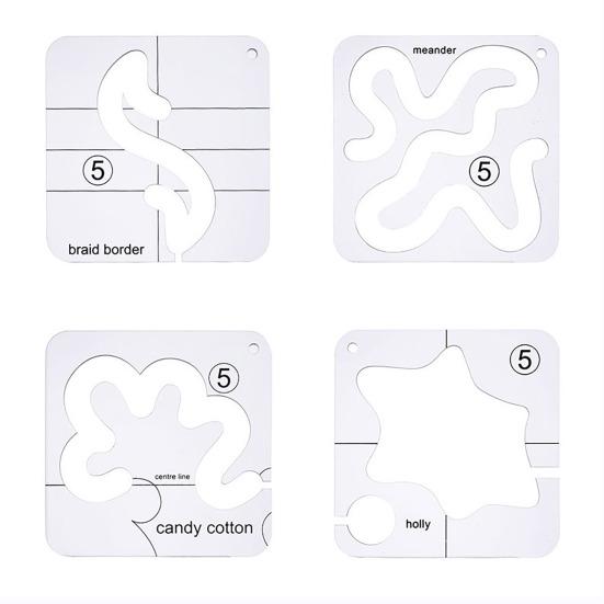 1 набор акриловых шаблонов для квилтинга, линейка для квилтинга с фрикционным механизмом, шаблон для квилтинга своими руками, шаблон для квилтинга