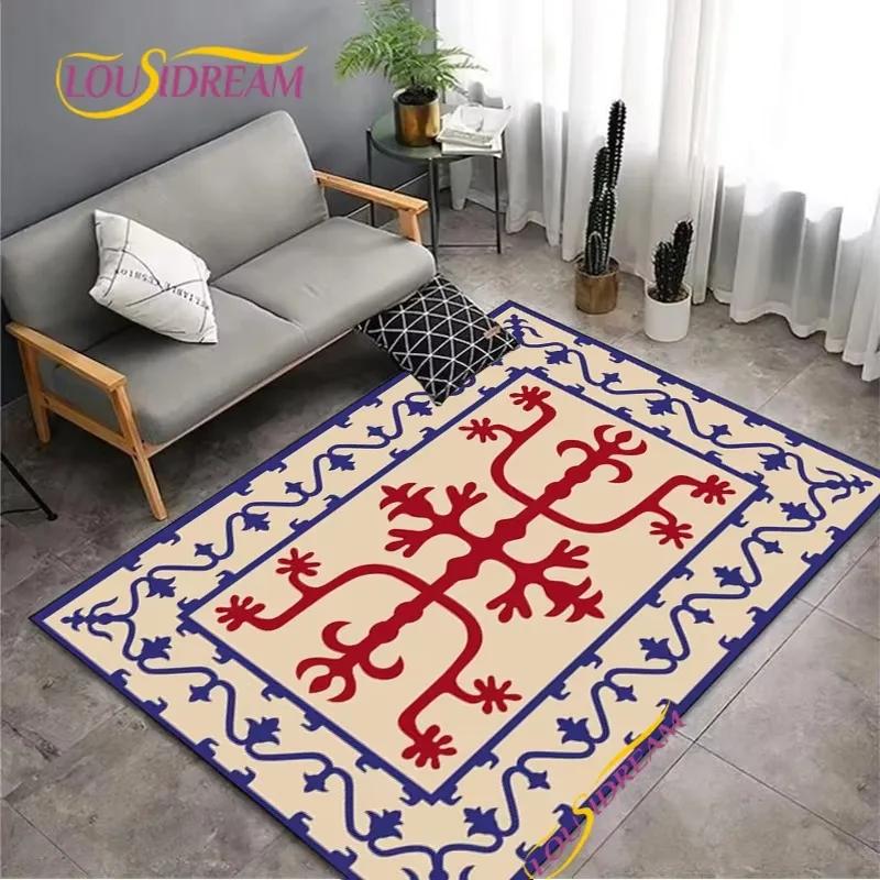 Vintage Floral Pattern Carpet for Living Room Bedroom Coffee Rug Kitchen Table Door Kids Unslip Floor Mat Birthday Gift
