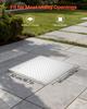 Manhole Cover with Frame, 500 x 500mm Square Septic Tank Lid with Base, Heavy-Duty Slip-Resistant Carbon Steel Drain Channel Inspection Access Cover
