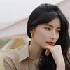 Корейский дизайн модные ювелирные изделия 14K настоящее золотое покрытие круглые AAA циркониевые кресты серьги элегантные женские повседневные серьги