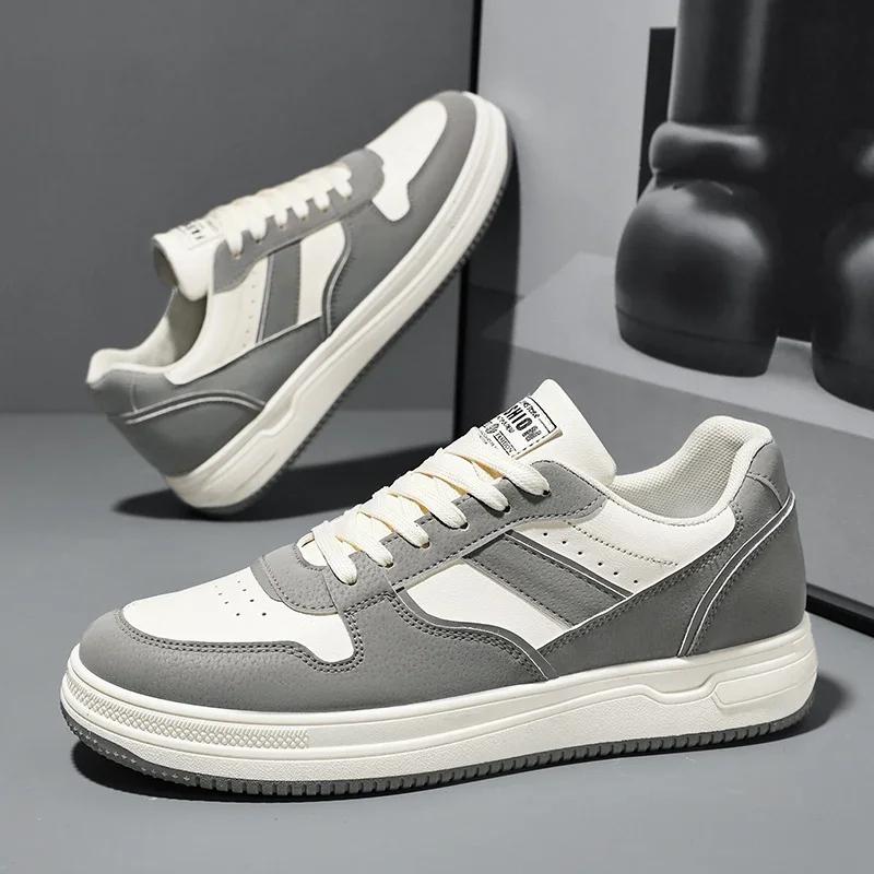 Новые мужские повседневные туфли белые серые студенческие кроссовки на платформе для активного отдыха дышащая спортивная обувь легкие кроссовки для бега теннисные туфли