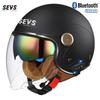 3C DOT Certified Bluetooth Motorcycle Half Helmet Retro Style Men Women All Season