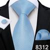 Мужской модный галстук сплошной цвет свадебный галстук шелковый галстук носовой платок запонки для бизнеса Dibangu