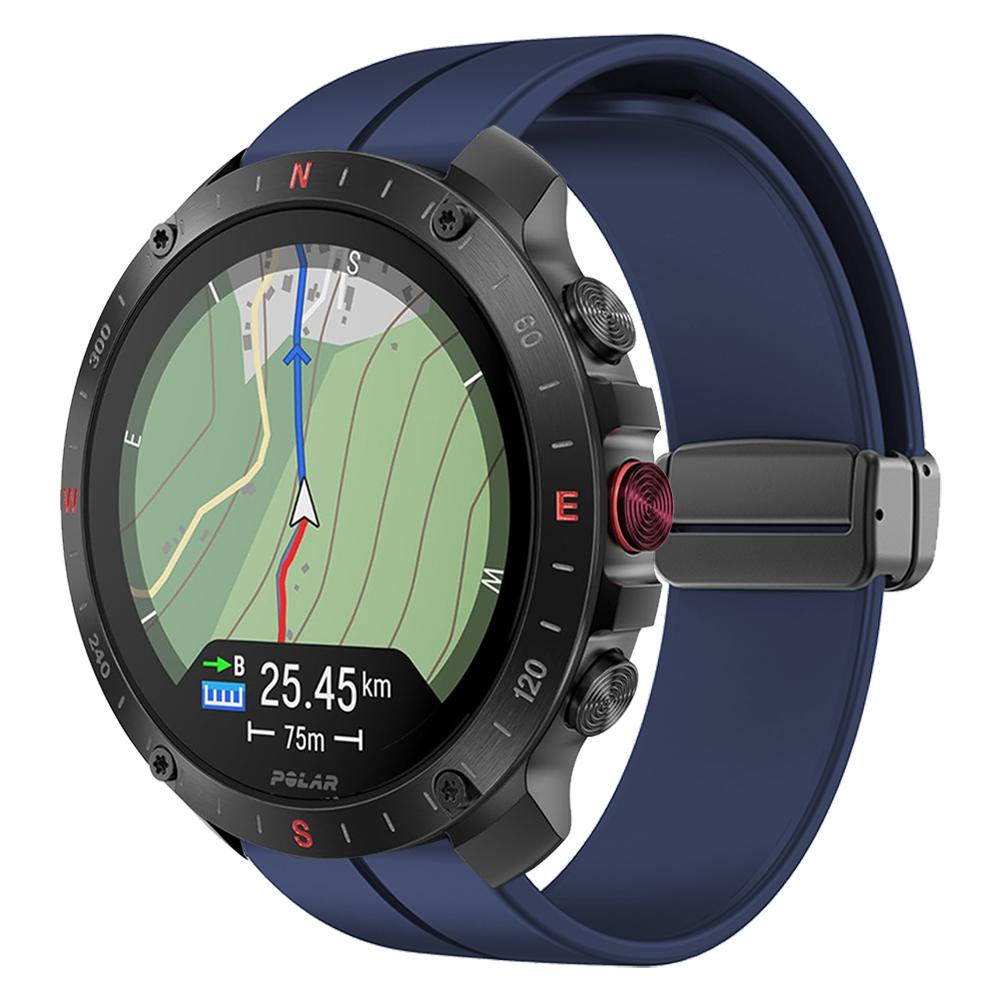 22 мм 20 мм Магнитная пряжка Силиконовый ремешок для POLAR Grit X2 Pro Titan / Vantage V3 M M2 / Ignite 3 2/Pacer / Unite Ремешок