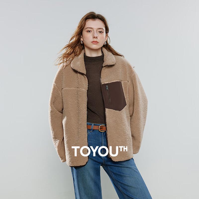 Chuyu Women's Reversible Cartoon Embroidered Plush Jacket