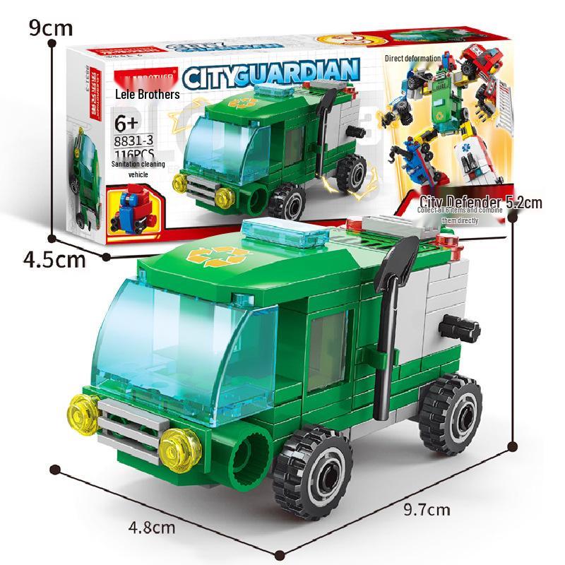 Совместимая Инженерная Модель Пожарного Робота-Машины - Образовательная Сборная Игрушка с Конструктором