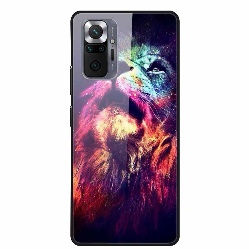 Цветная закаленная стеклянная крышка для чехла Xiaomi Redmi Note 10 Pro, жесткий противоударный Funda для чехлов Redmi Note10 / Note 10Pro, корпус