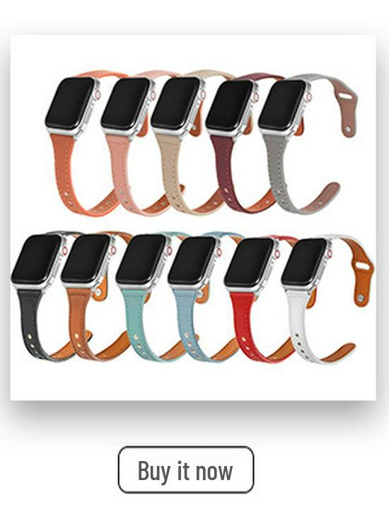 Совместимые кожаные силиконовые ремешки для Apple Watch Series 3-8