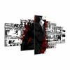 5Pcs Japanese Death Anime Note Decor Canvas Picture Wall Art Pictures Poster HD Print Home Decor 5 Panel Room Decor Abstract