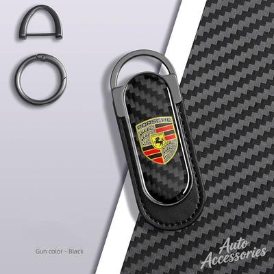 Автомобильный брелок из углеродного волокна для Cayenne Panamera Macan 911 Taycan Boxster Cayman 918 Pajun Брелок-подвеска Автоаксессуар