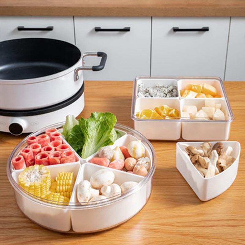 Разделенный сервировочный квадратный поднос для фруктов Тарелка для закусок из сухофруктов Контейнер для конфет, орехов, овощей, сахара Поднос для десертов Тарелка для вечеринок в отеле