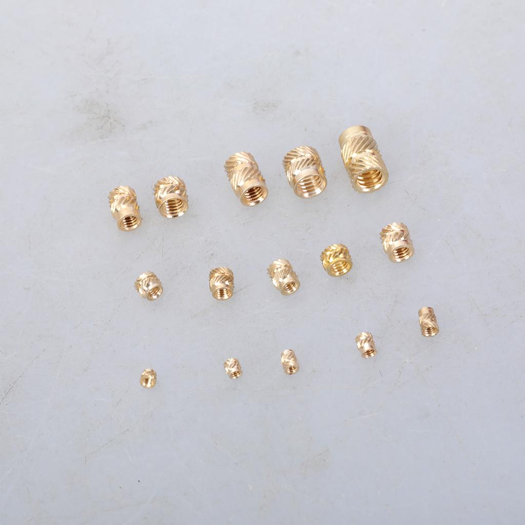 335/360 штук Многоцелевые латунные накатанные резьбовые вставки M2-M6 для пластиковых деталей и применений в 3D-печати