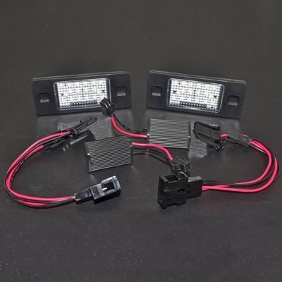 1 пара Canbus без ошибок, белые 18SMD светодиодные лампы освещения номерного знака для VW Touareg Tiguan Golf 5