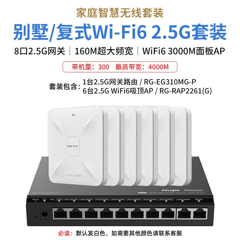 Ruijie WiFi 6 2.5G Whole Home Mesh System with Ceiling APs (CN version)