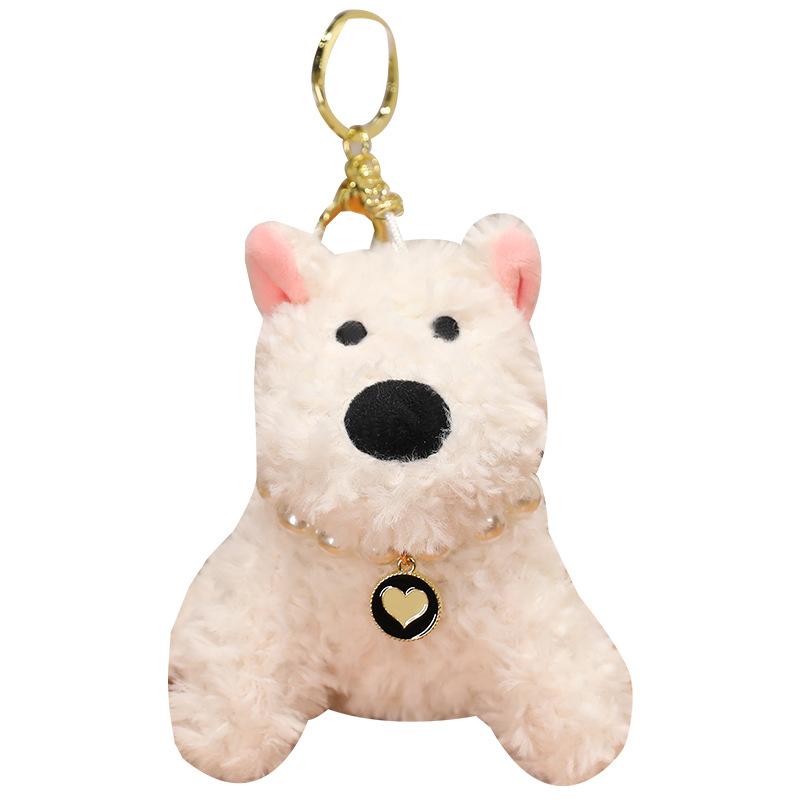 Милая плюшевая подвеска в виде собаки породы Вест-Хайленд, кукла-брелок в виде щенка, игрушка в подарок