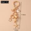 Alloy Love Heart Key Chain Shell Starfish Key Ring Pendants For Women Girls Handbag Decor Diy Handmade Jewelry Gifts