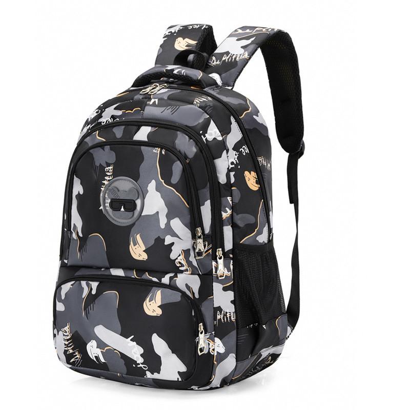 Printed Travel Backpack Fashionable Wear Resistant Schoolbag Student
