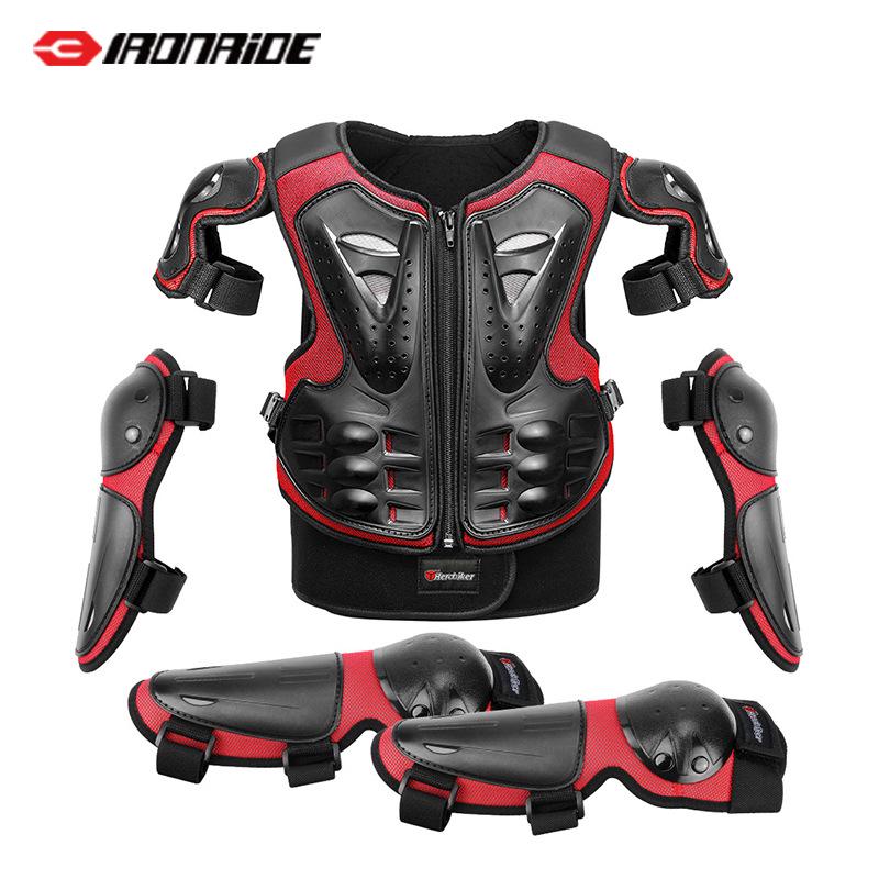 Kids' Mountain Bike & Motorcycle Protective Gear Set: Includes Knee Pads, Elbow Pads, Wrist Guards; Wear-Resistant for Skating, Cycling, and More.
