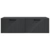 Wall Mounted TV Cabinet Black 98 x 41 x 30 cm Particleboard