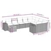 VidaXL Salon de Jardin avec Coussins 10 pcs, Canapés de Terrasse, Ensemble de Meubles de Patio, Mobilier d'Extérieur, Beige 3225610