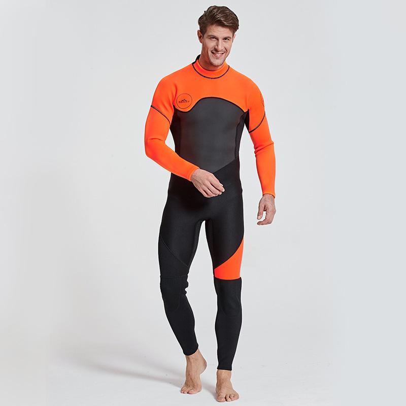 Men 3MM Neoprene Keep Warm Scuba WetSuit UPF50+ Long Sleeve Triathlon SwimWear Surfing Snokeling Spearfishig Diving Suits
