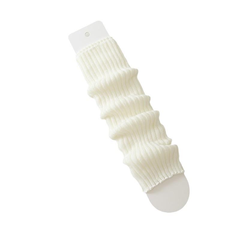 Японские вязаные гетры однотонные для женщин - Утягивающие, теплые, модные осенне-зимние носки