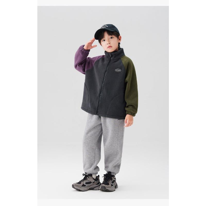 Boys Double Sided Fleece Warm Casual Kids Jacket