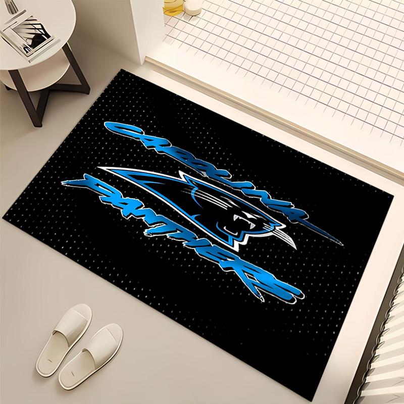 1pc Carolina Panthers Print Area Rug - Soft, Washable Non-Slip Indoor Mat, Living Room, Home Office Decorative Rug,Office Decorative