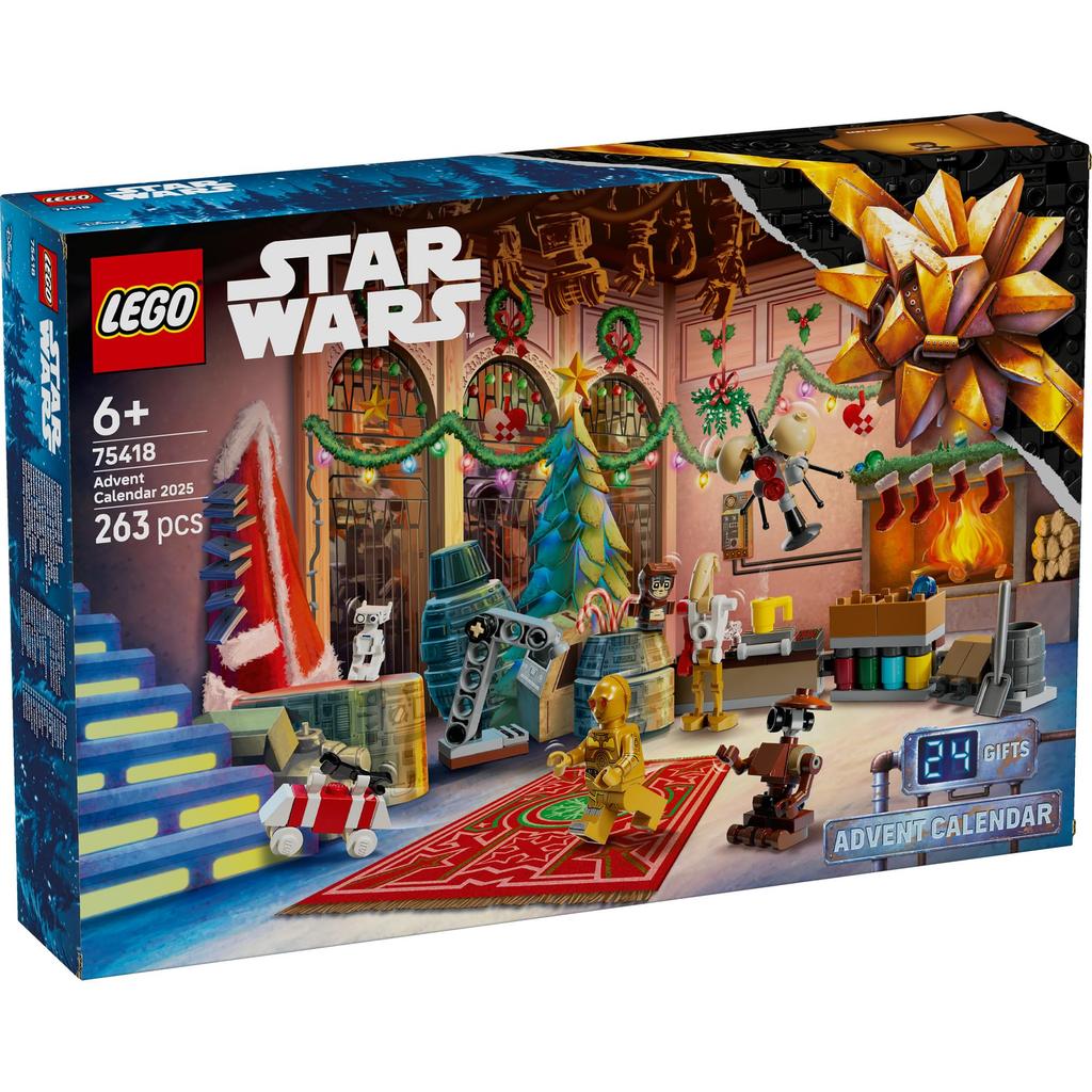 Адвент-календарь LEGO Star Wars 2025 - Игрушка, Подарок на День Рождения, Строительные Блоки, Развивающая Игрушка для Мальчиков и Девочек, Возраст 6, 7, 8, 9, Ролевые Игры, Дом