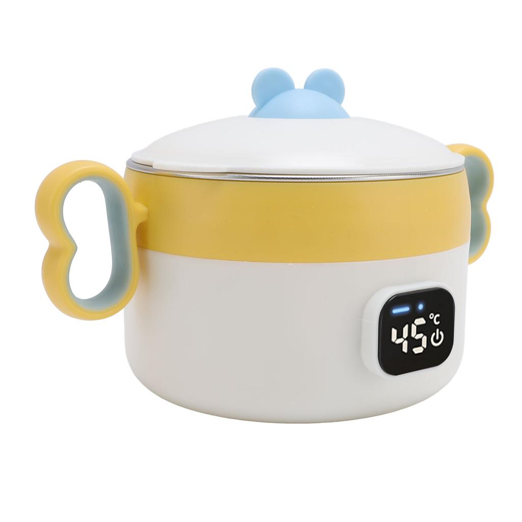 Insulated Food Warmer Bowl 450ml Stainless Steel Auto Constant Temperature USB Rechargeable Electric Heating Lunch Box