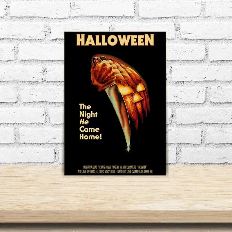 Vintage Classic Horror Movie Poster The Evil Dead/Halloween Posters HD Printed Kraft Paper Home Decor Bar Cafe Wall Art Painting