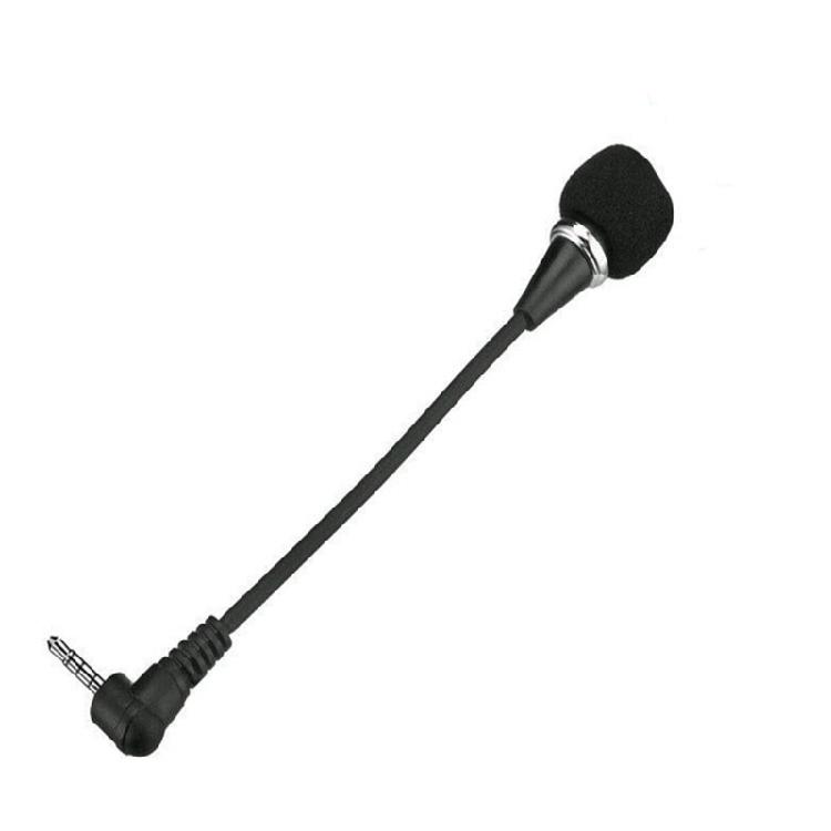 Bendable 3.5mm Mini External Mic Double Channel Auditory Input For Karaoke Live Broadcast Studio Recording Metal