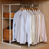 Closet Clothes Rack with Shelf (Width: 46-76cm), Ivory, OSM-2T(IV)