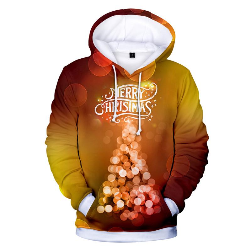 New In Hoodies & Sweatshirts Santa Claus Hoodies For Men New Year Gift Christmas Snowman Print Sweatshirts Top Oversized Clothes