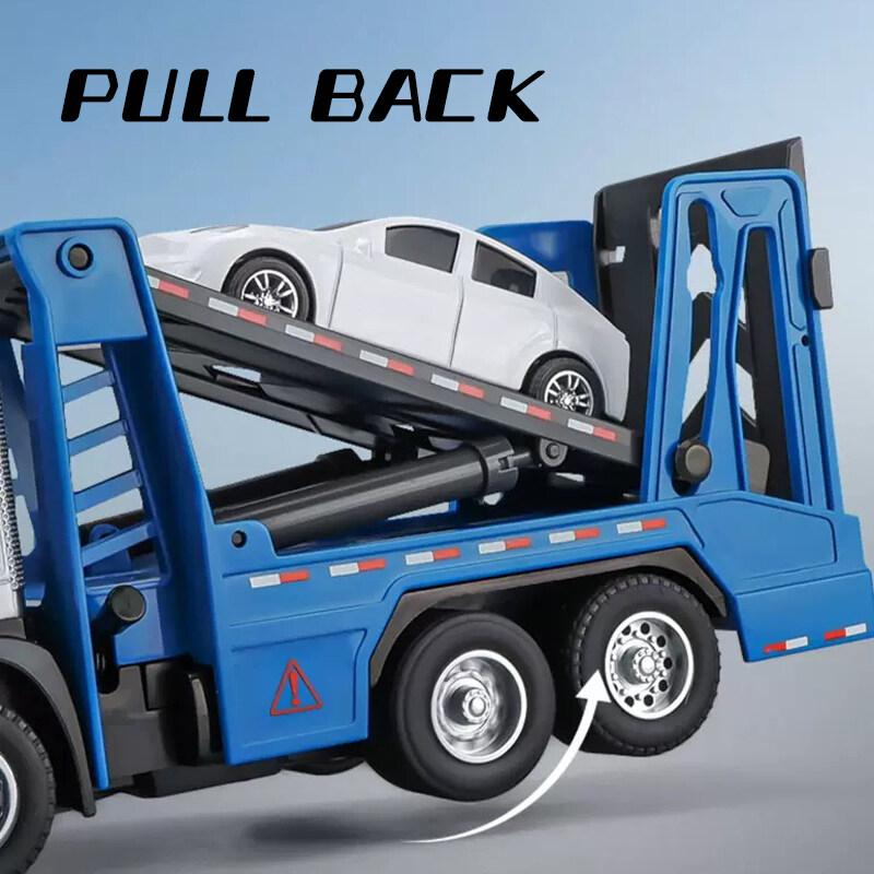 1/50 Pneumatic Lift Truck Alloy Car Model Diecast Car Sound Light Car Lovers Collection Kids Birthday Gift Metal Boys Toys