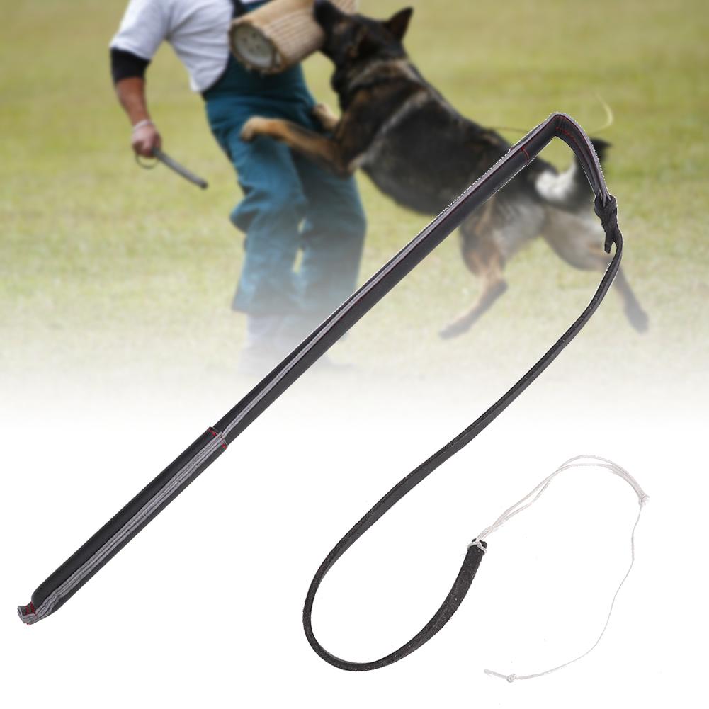 Artificial Cowhide Dog Stirring Whip Bat with Handle for Medium Large Dogs Training Accessory