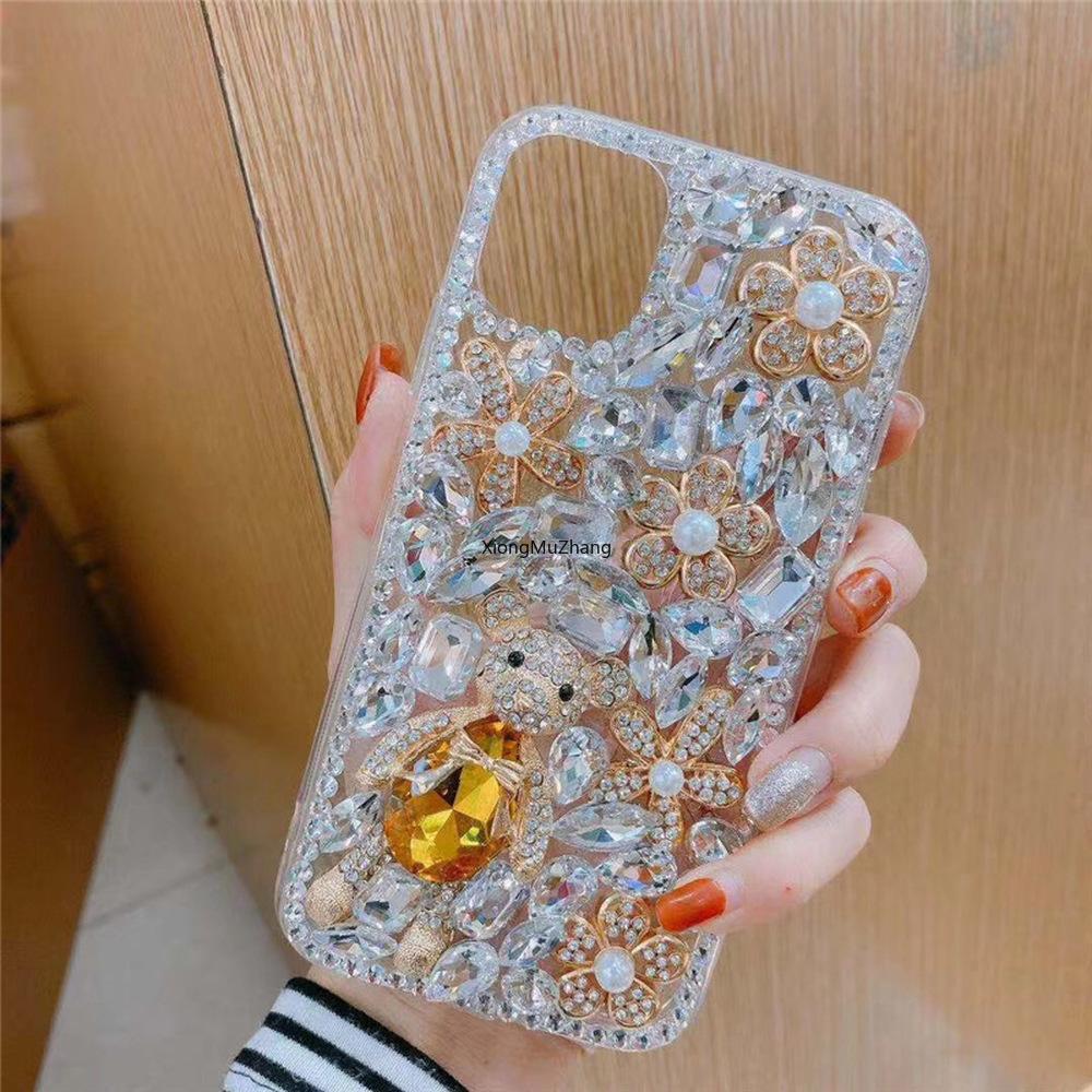 Luxury Glitter Bling Pearl Diamond Case For Samsung S23 S22 S21 S20 Ultra A13 A23 A33 A53 A22 A32 A52/iphone 13 14 12 11/Redmi 10 10C 9A 9T Note11 10