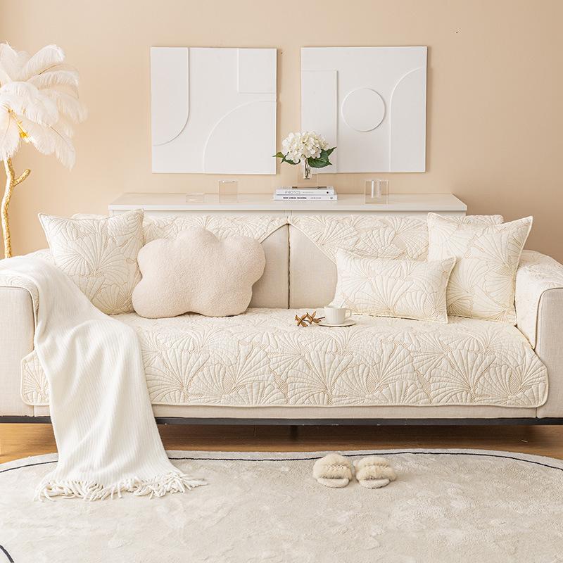 Четыре сезона универсальная стеганая диванная подушка из высокотемпературного хлопка, современная простая однотонная кожаная диванная подушка, полотенце