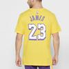 Nike Баскетбольная спортивная футболка НБА Лейкерс с коротким рукавом и изображением Леброна Джеймса Но. 23 Мужских топа Желтый BV8795-705