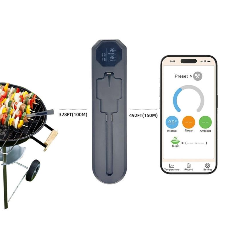Умные термометры для готовки Мясные термометры Для BBQ Духовки Гриля Мониторинг в реальном времени через устройства