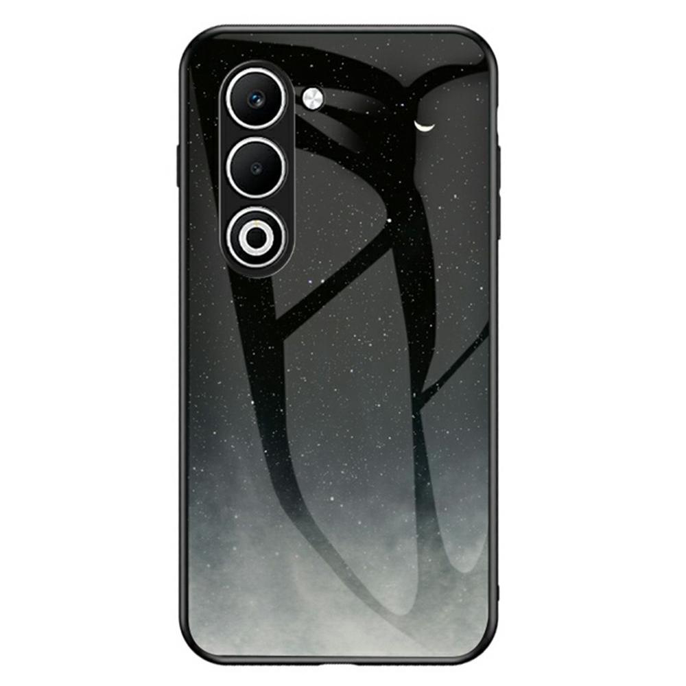 For Oppo A5 5G Case Starry Sky Pattern Tempered Glass Phone Cover