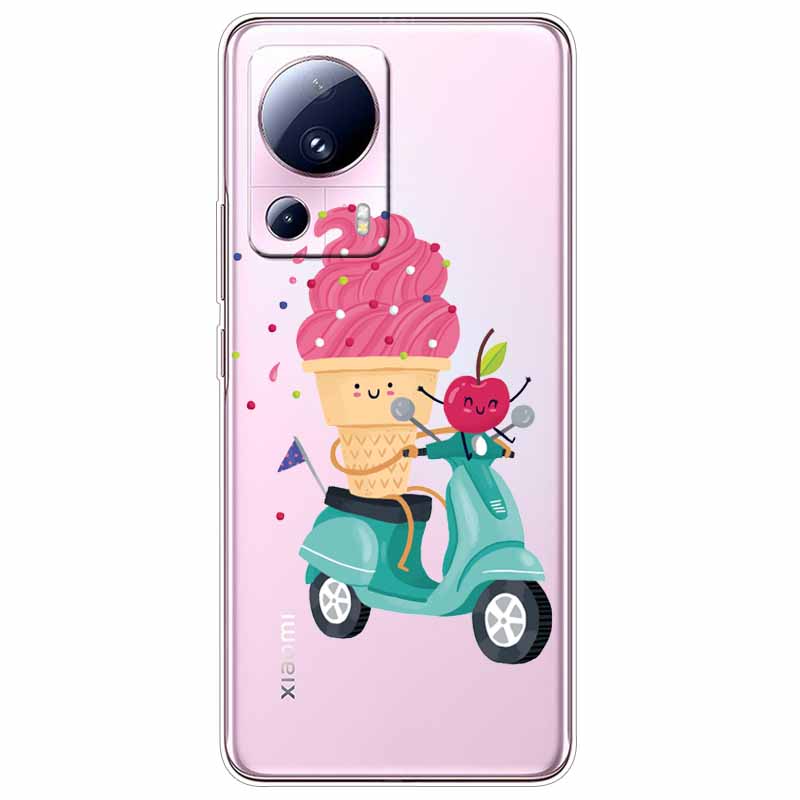 Чехол для Xiaomi 13 Lite 5G 13Lite Прозрачный Мягкий ТПУ Милые Кошки Силиконовый Принт Чехол для Xiaomi Mi 13 Lite Прозрачный Xiaomi13Lite
