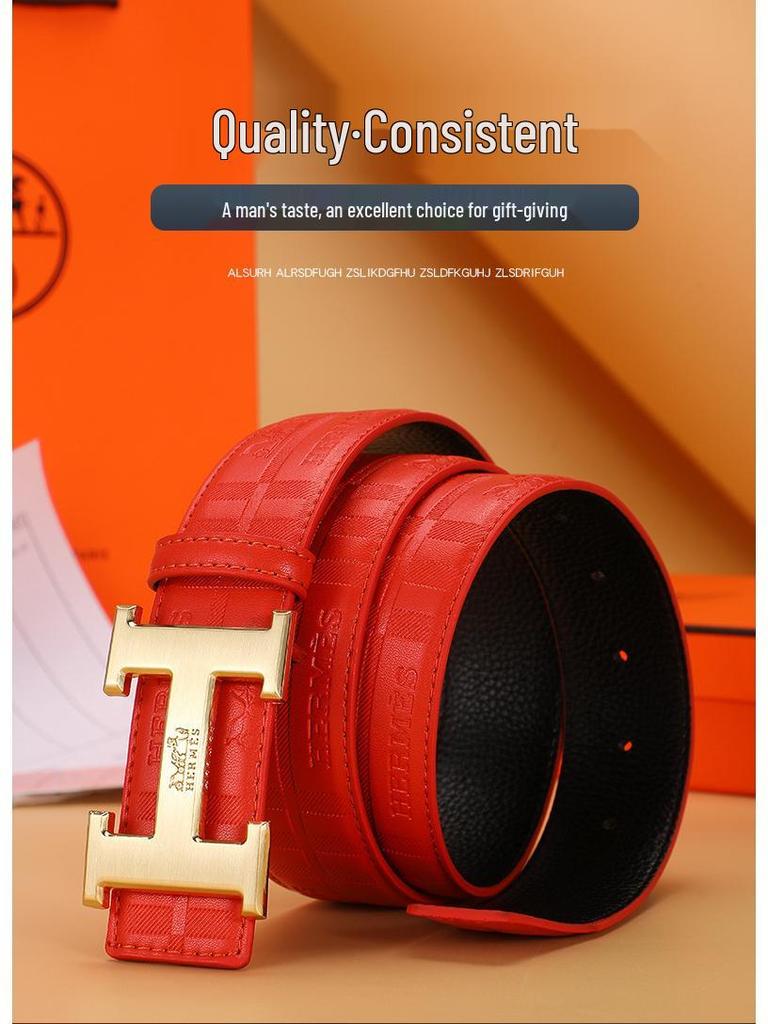 Мужской ремень 2025 года из ретро-кожи с автоматической пряжкой - Модный дизайн для молодежи