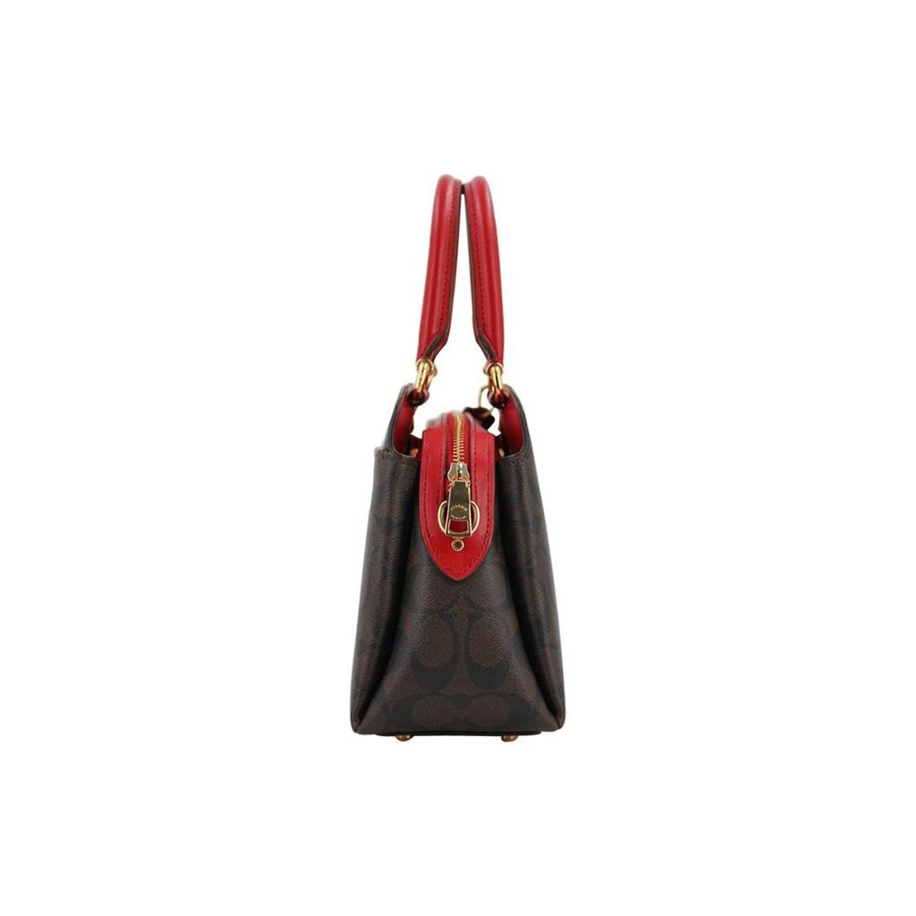 COACH Lillie Coated Canvas Smooth Leather Portable Crossbody Bag , Shoulder Bag Mini Women's (Unisex) Handbags 91494 IMRVQ