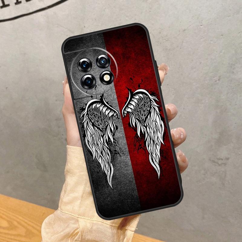 Крылья Ангел Дьявол Чехол Для OnePlus 8 9 10 Pro 15 15R 13 R 12 11 13T 10T 8T Nord CE 5 2 3 4 Lite N20 N30 Обложка