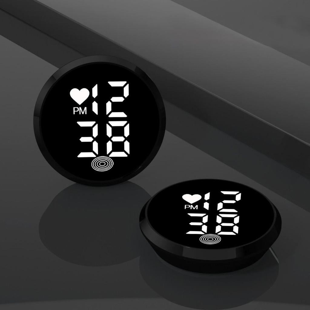 Dashboard Clock Motorbike Adhesive Digital Clocks Stick On Small LED Time Display Watch For Car Dashboard Air Vent Bike