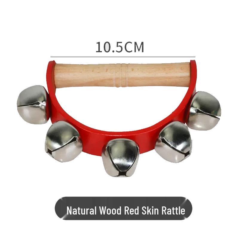 Детские музыкальные инструменты Орфа: Треугольник, Кастаньеты, Маракасы, Бубен, Деревянные бруски, Тарелки