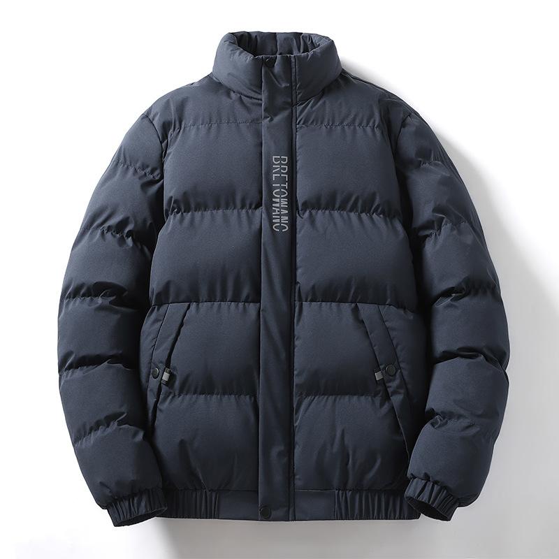 Winter Men's Cotton Jacket New Trendy Korean Style Stand Collar Short Casual Stylish Cotton Coat