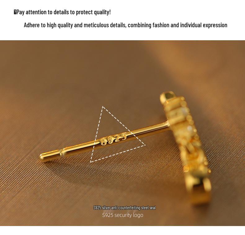 Роскошные серьги-пусеты из стерлингового серебра 925 пробы в виде рождественской елки и звезды с бриллиантами - Изысканный подарок в стиле мори для женщин